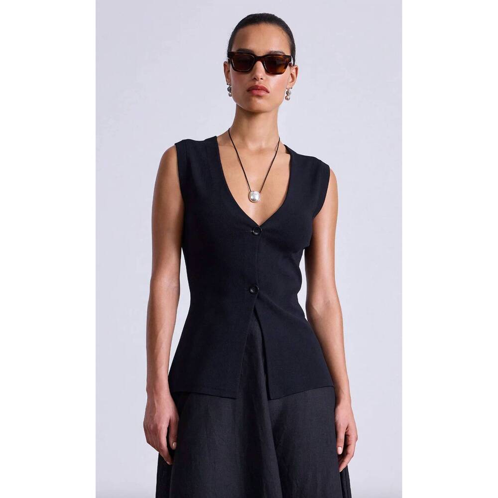 NEW APIECE APART marca knit top in black